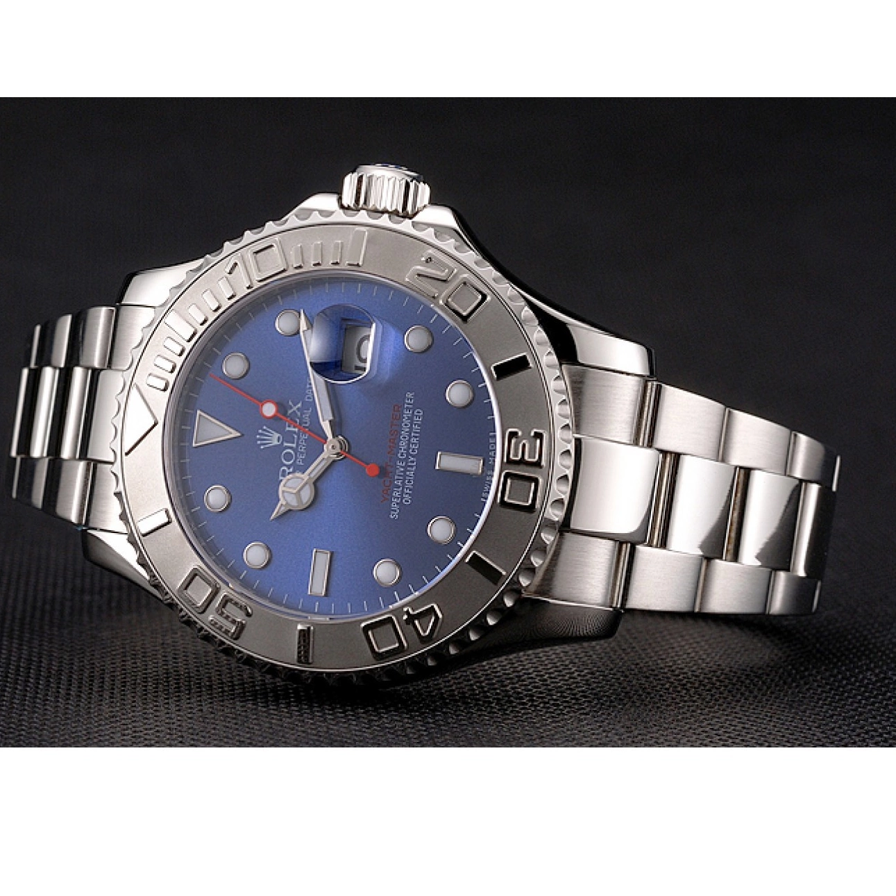 Good copy rolex watches Dial Blue Rolex Yacht-Master Case Stainless Bracelet And Steel 0514